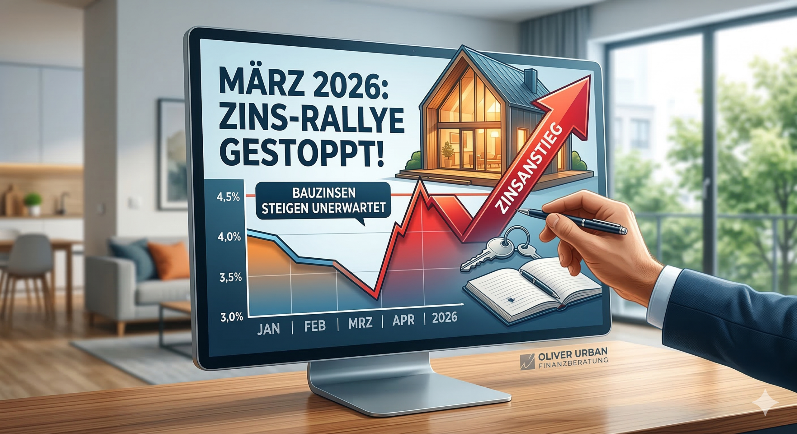 Bauzinsen März 2026: Warum die Zins-Rallye gestoppt ist – und was Sie jetzt tun müssen